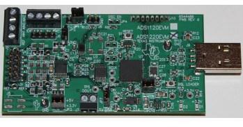 Texas Instruments-ADS1220EVM Cartes et kits de développement de conversion de données ADS1220 ADC Evaluation Board ADCPro IDE