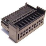 Conn Housing F 18 POS Crimp ST Cable Mount Black