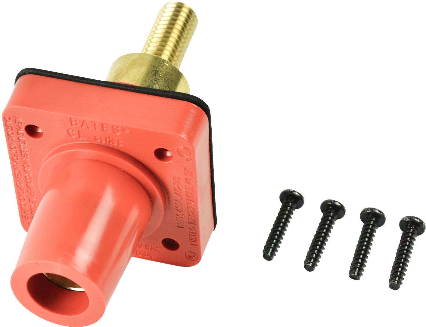 Marinco-CL40FRSBML-G Steckverbinder CL Series Panel Mounts (400A / 600V) Threaded Stud Female - Orange (G) Extended Shoulder