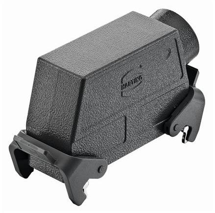 HARTING Technology Group-09307240531 Backshells Hood 90° 24B Shell Size Powder Aluminum Die Cast Double Lock Han®