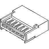 Molex-51111-0510 Carcaza de cables discretos de conector Conn Housing RCP 5 POS 2.5mm Crimp ST Cable Mount White Bag