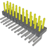 Conn Unshrouded Header HDR 22 POS 2.54mm Solder RA Side Entry Thru-Hole Bulk