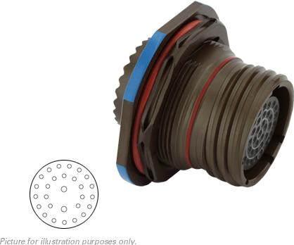 SOURIAU-8D719W28SN-LC Steckverbinder, rund Conn Circular SKT 28 POS Crimp ST Jam Nut 28 Terminal 1 Port