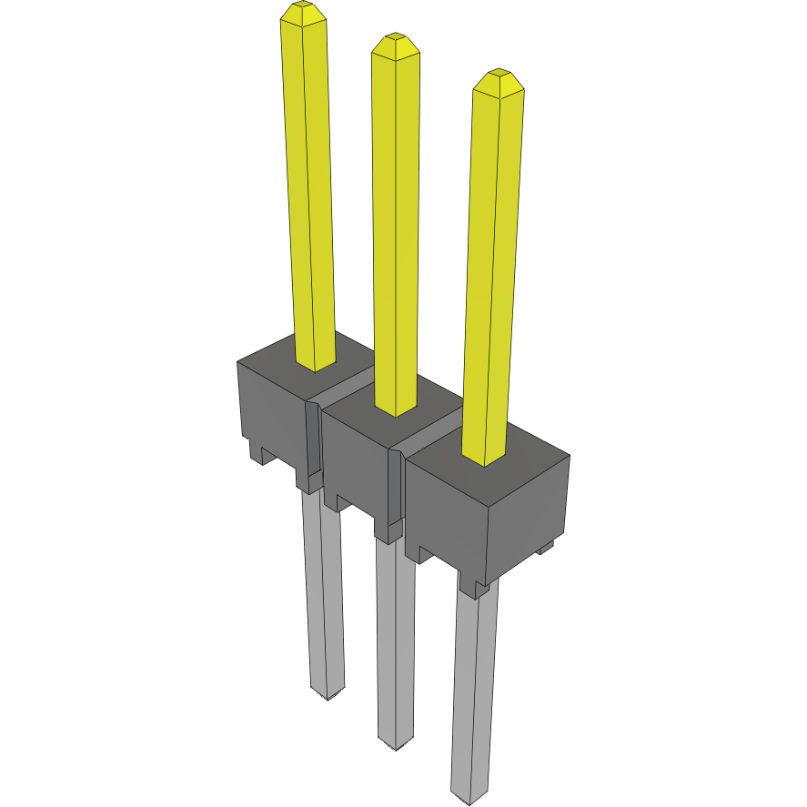 Samtec-HTSW-103-16-S-S Connector Headers and PCB Receptacles Conn Unshrouded Header HDR 3 POS 2.54mm Solder ST Top Entry Thru-Hole Bulk