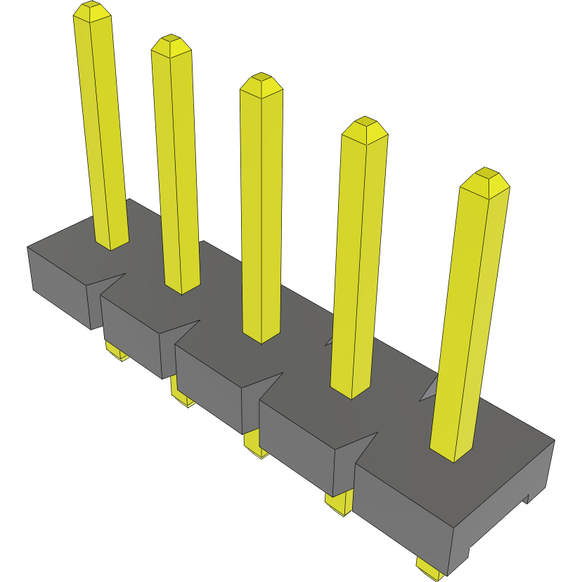 Samtec-FWS-05-01-T-S Cabezales del conector y receptáculos PCB Conn Unshrouded Header HDR 5 POS 5.08mm Solder ST Top Entry Thru-Hole Bulk