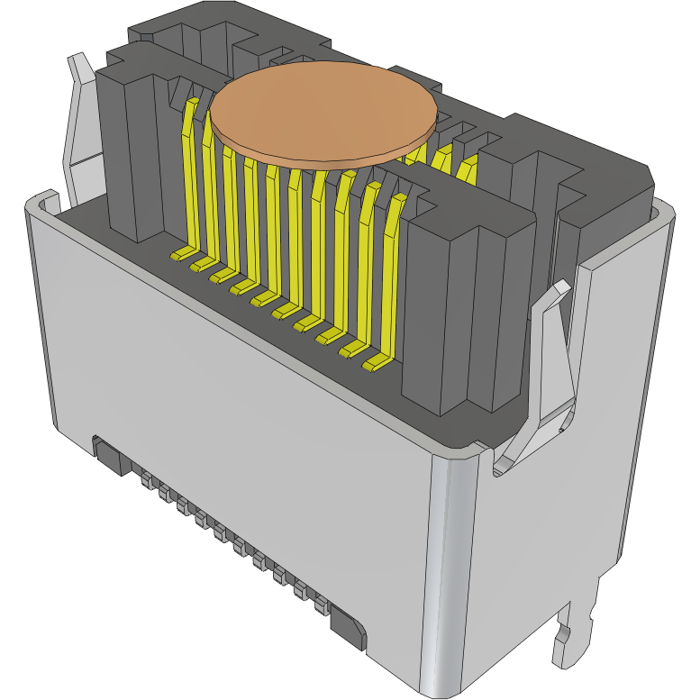Samtec-LSHM-110-06.0-L-DV-A-S-K-FR Steckverbinderleisten und Leiterplattenbuchsen Conn Socket and Terminal Strip HDR/SKT 20 POS 0.5mm Solder ST SMD T/R