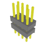 Conn Board Stacker HDR 8 POS 2.54mm Solder ST Thru-Hole Bulk