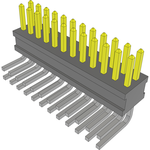 Conn Unshrouded Header HDR 24 POS 1.27mm Solder RA Side Entry Thru-Hole Tube