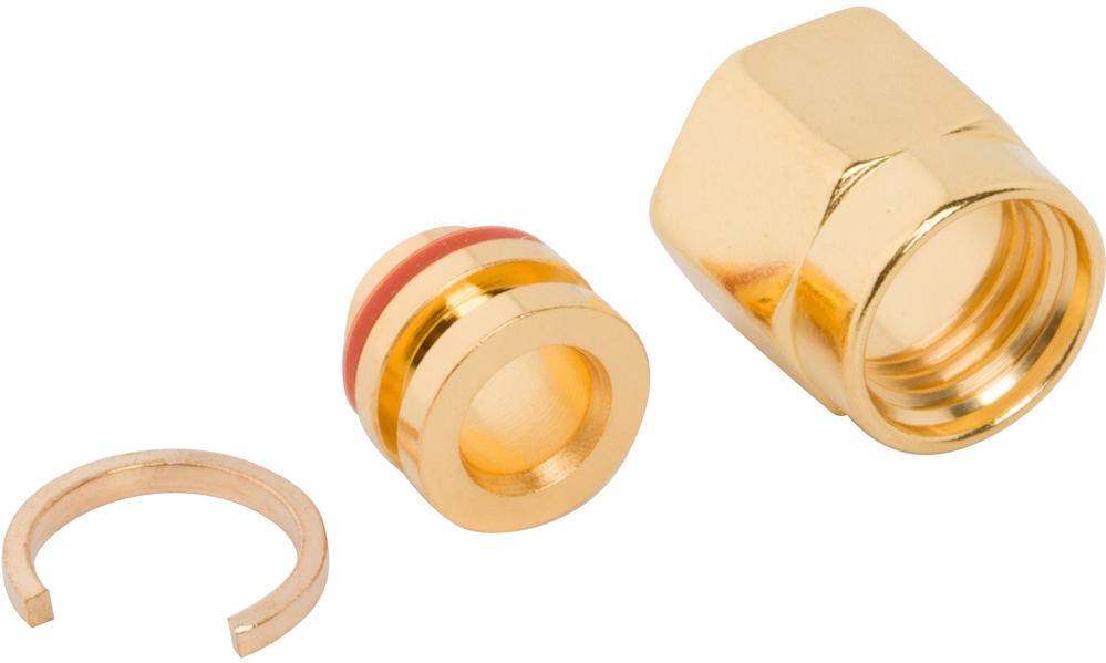 Amphenol RF-132266 RF-Steckverbinder Conn SMA 0Hz to 18GHz 50Ohm Solder ST Cable Mount PL Gold