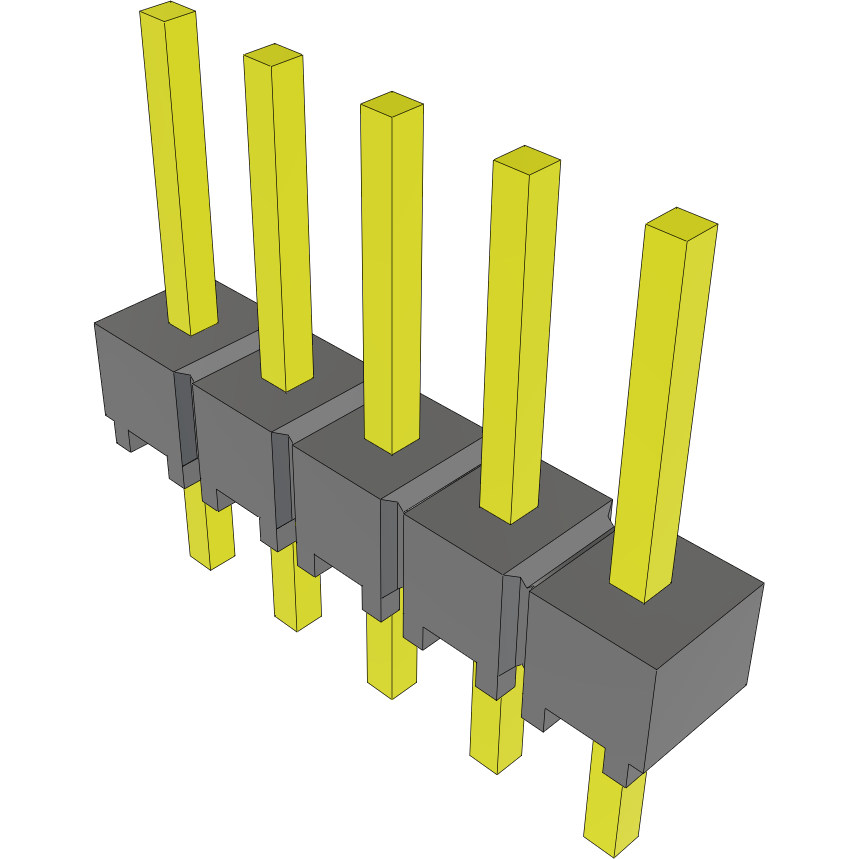 Samtec-MTSW-105-23-L-S-230 Embases de raccordement et réceptacles PCB Conn Unshrouded Header HDR 5 POS 2.54mm Solder ST Top Entry Thru-Hole Bulk