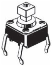Omron-B3F 1052M Commutateur tactile Switch Tactile N.O. SPST Projected Plunger PC Pins 0.05A 24VDC 300000Cycles 1.47N Thru-Hole Bag