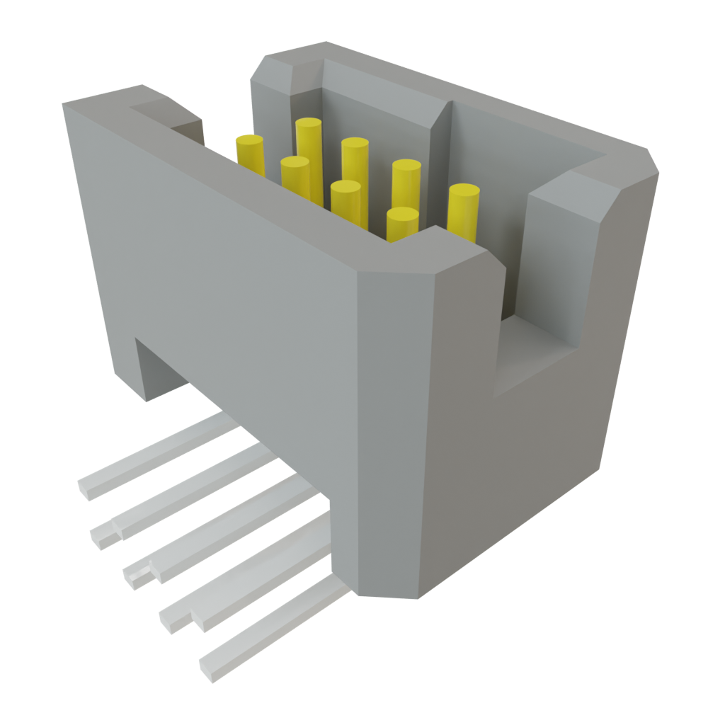 Samtec-TFM-104-01-L-D-RA Piastre connettori e prese PCB Conn Shrouded Header (4 Sides) HDR 8 POS 1.27mm Solder RA Side Entry Thru-Hole TIGER EYE™ Tube