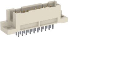 ERNI Electronics-374932 Steckverbinder, Mutterplatine Conn DIN 41612 M 20 POS 2.54mm Solder ST Thru-Hole