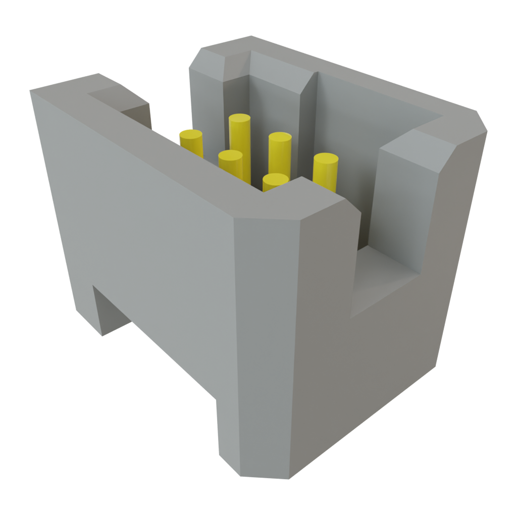 Samtec-TFM-103-01-L-D Steckverbinderleisten und Leiterplattenbuchsen Conn Shrouded Header (4 Sides) HDR 6 POS 1.27mm Solder ST Top Entry Thru-Hole TIGER EYE™ Tube