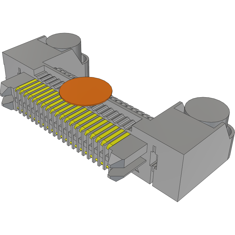 Samtec-ERM8-020-03-L-D-RA-K-TR Connector Headers and PCB Receptacles Conn Micro High Speed Terminal Strip HDR 40 POS 0.8mm Solder RA Side Entry SMD T/R