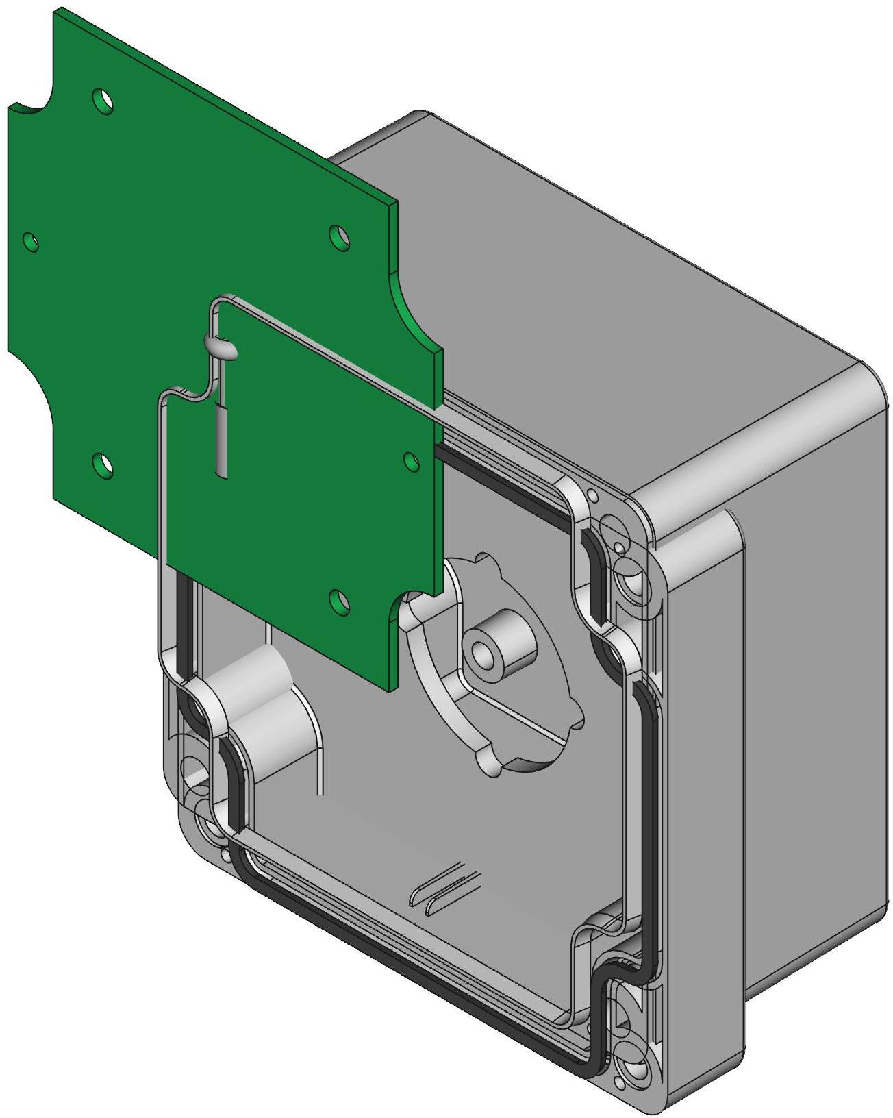 Hammond Manufacturing-1554PB1 Kästen, Gehäuse und Gestelle Light Gray Polycarbonate Wall Mount Pushbutton Enclosure