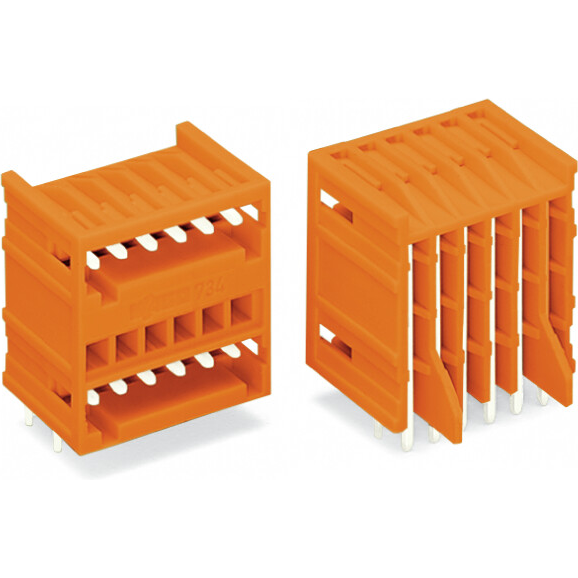 WAGO-734-434/001-000 Connector Headers and PCB Receptacles Conn Shrouded Header HDR 4/4 POS 3.81mm Solder RA Thru-Hole Box