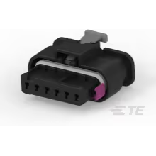 TE Connectivity-1-1718646-1 Einzeladersteckverbinder, Gehäuse Conn Housing RCP 6 POS 4mm Crimp ST Cable Mount Black Box