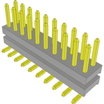 Conn Board Stacker HDR 20 POS 2mm Solder ST Top Entry SMD Tube