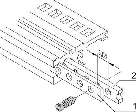 Schroff GmbH-30845211 null Perforated Strips For Centring The Shielded Plug-In Units