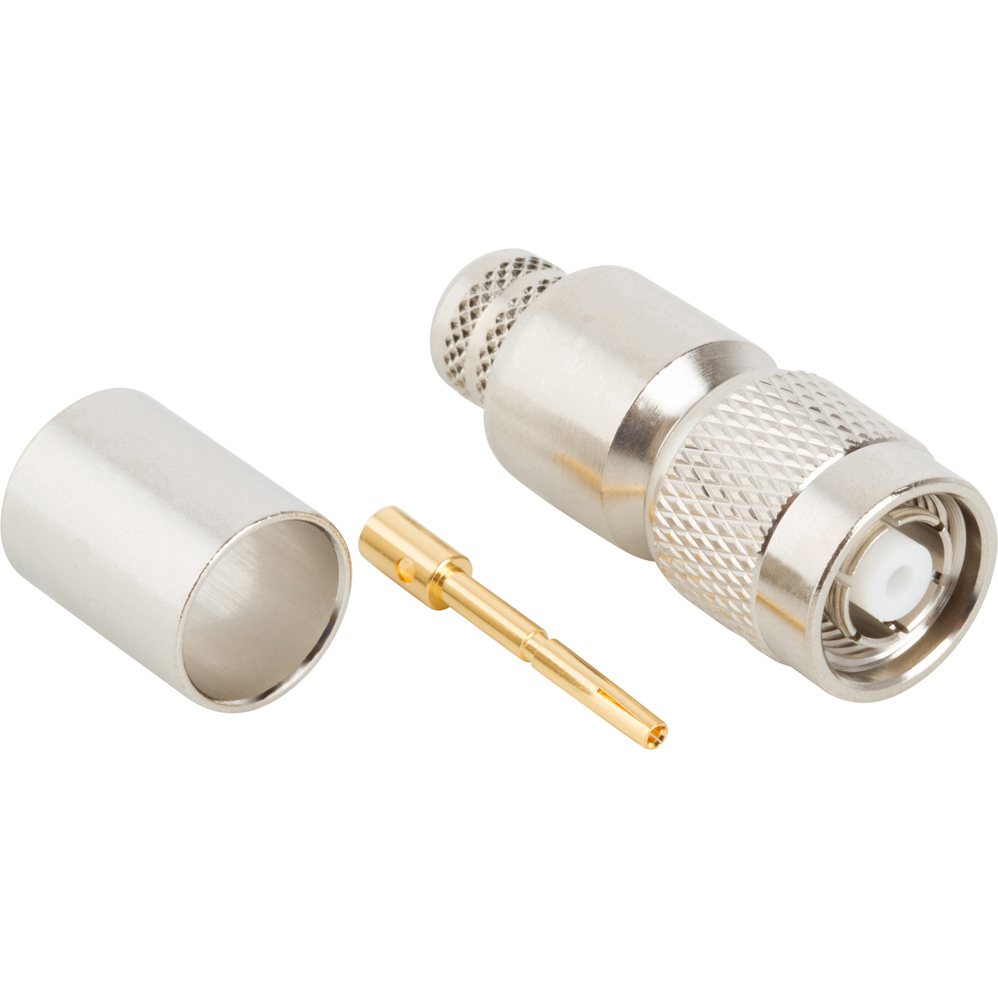 Amphenol RF-122393RP RF-Steckverbinder Conn TNC 0Hz to 11GHz 50Ohm Crimp ST Cable Mount PL Gold