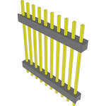 Conn Board Stacker HDR 10 POS 2.54mm Solder ST Top Entry Thru-Hole Bulk