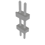 Conn Board Stacker HDR 2 POS 2mm Solder ST Top Entry Thru-Hole Bulk