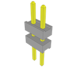 Conn Board Stacker HDR 2 POS 2mm Solder ST Top Entry Thru-Hole Bulk