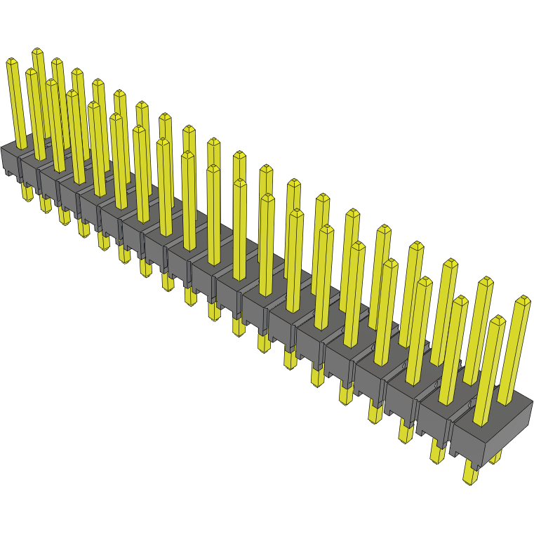 Samtec-TSW-119-14-T-D Connector Headers and PCB Receptacles Conn Unshrouded Header HDR 38 POS 2.54mm Solder ST Top Entry Thru-Hole