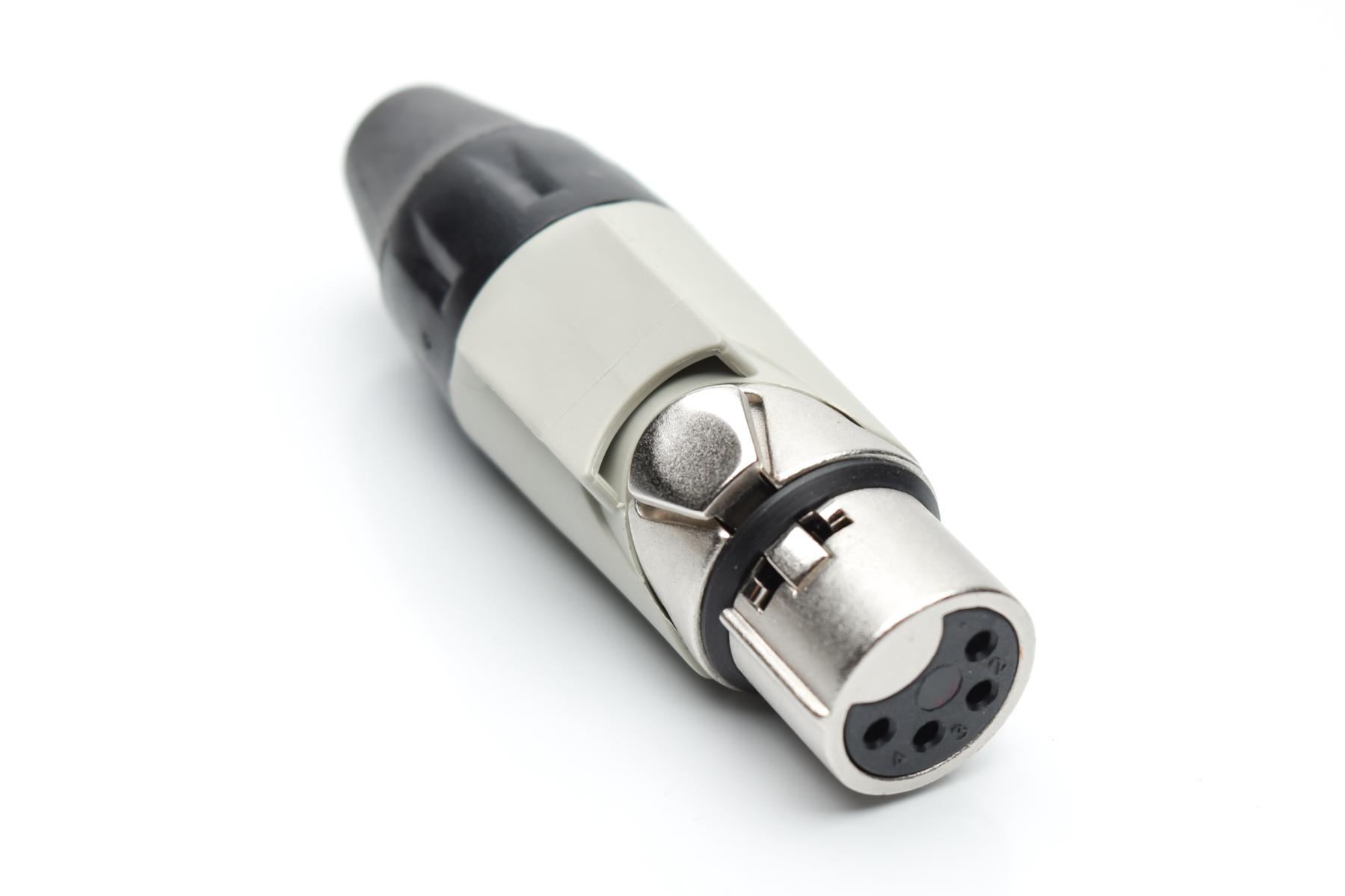 Amphenol-AX4F8M-AU Connector Audio and Video Conn XLR Connector F 4 POS Solder Cup ST Cable Mount 4 Terminal 1 Port Box