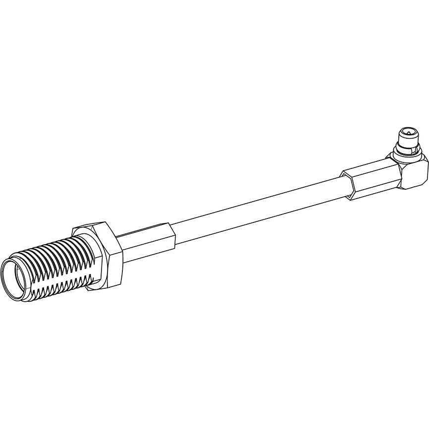 Molex-0734192190 Montaje de cables coaxial Straight Bulkhead Jack-to-Right-Angle Plug, Cable