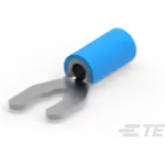 Spring Spade Terminal 14-16AWG Brass Blue 24.61mm Tin T/R