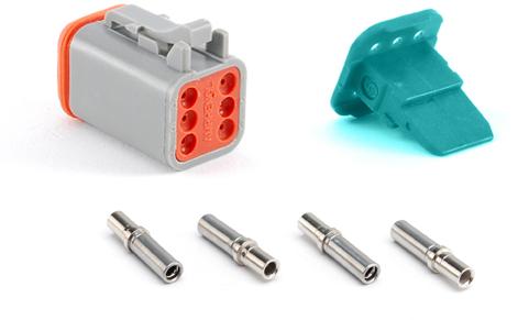 Amphenol-AT06-6S-KIT01 Connector Headers and PCB Receptacles Wire to Board Connector, Straight, Cable Mount