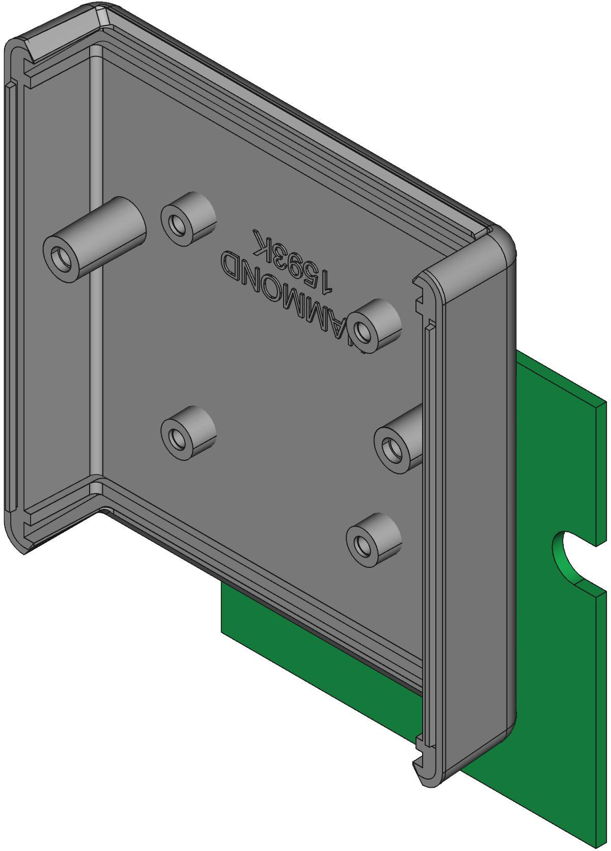 Hammond Manufacturing-1593KTBU  Translucent Blue Acrylonitrile Butadiene Styrene Wall Mount Hand Held/Instrument Enclosures
