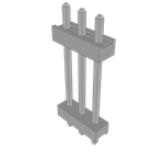 Conn Board Stacker HDR 3 POS 2mm Solder ST Top Entry Thru-Hole Bulk