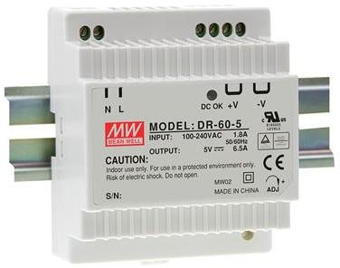 MEAN WELL-DR-60-12 AC to DC Power Supplies AC/DC Power Supply Single-OUT 12V 4.5A 54W 8-Pin