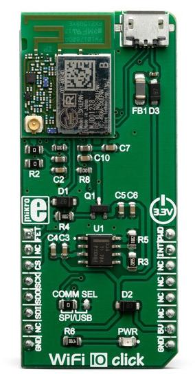 MikroElektronika-MIKROE-3432 Cartes et kits de développement RF/sans fil SX-UPLAN-2401 802.11 Wireless LAN Click Board