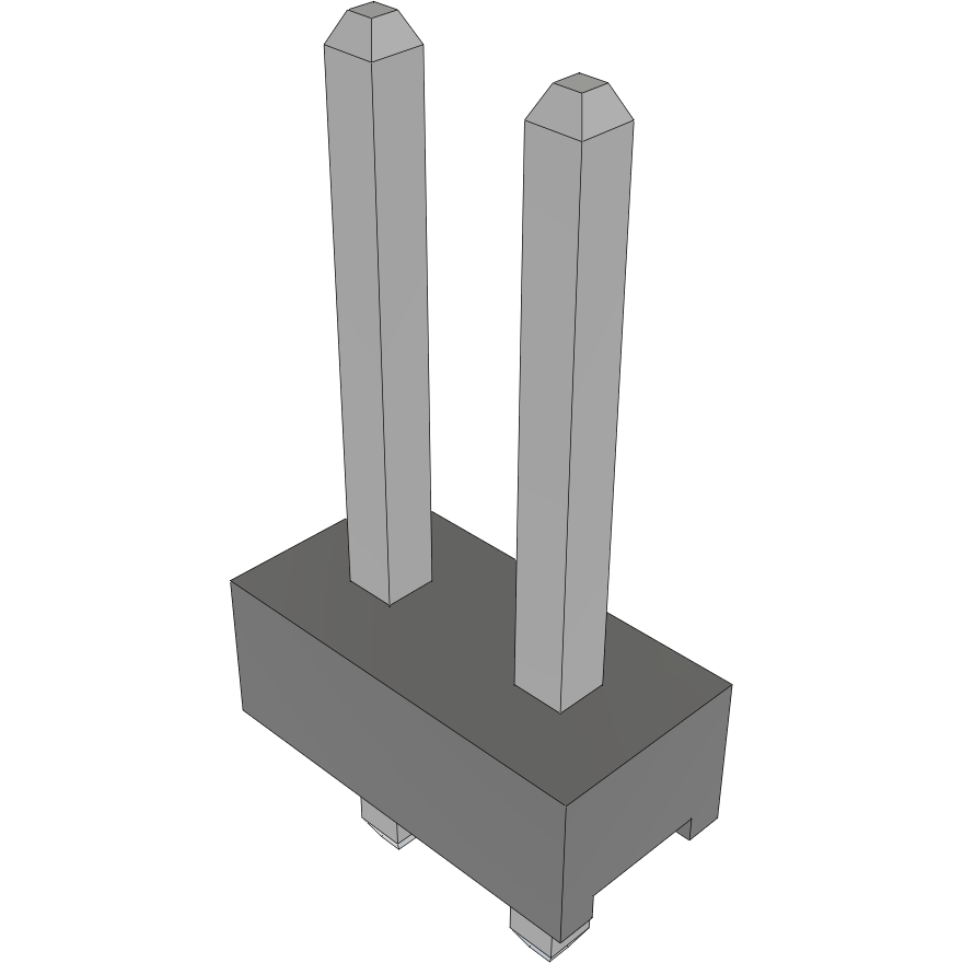 Samtec-MTMM-102-04-T-S-200 Piastre connettori e prese PCB Conn Unshrouded Header HDR 2 POS 2mm Solder ST Top Entry Thru-Hole Bulk