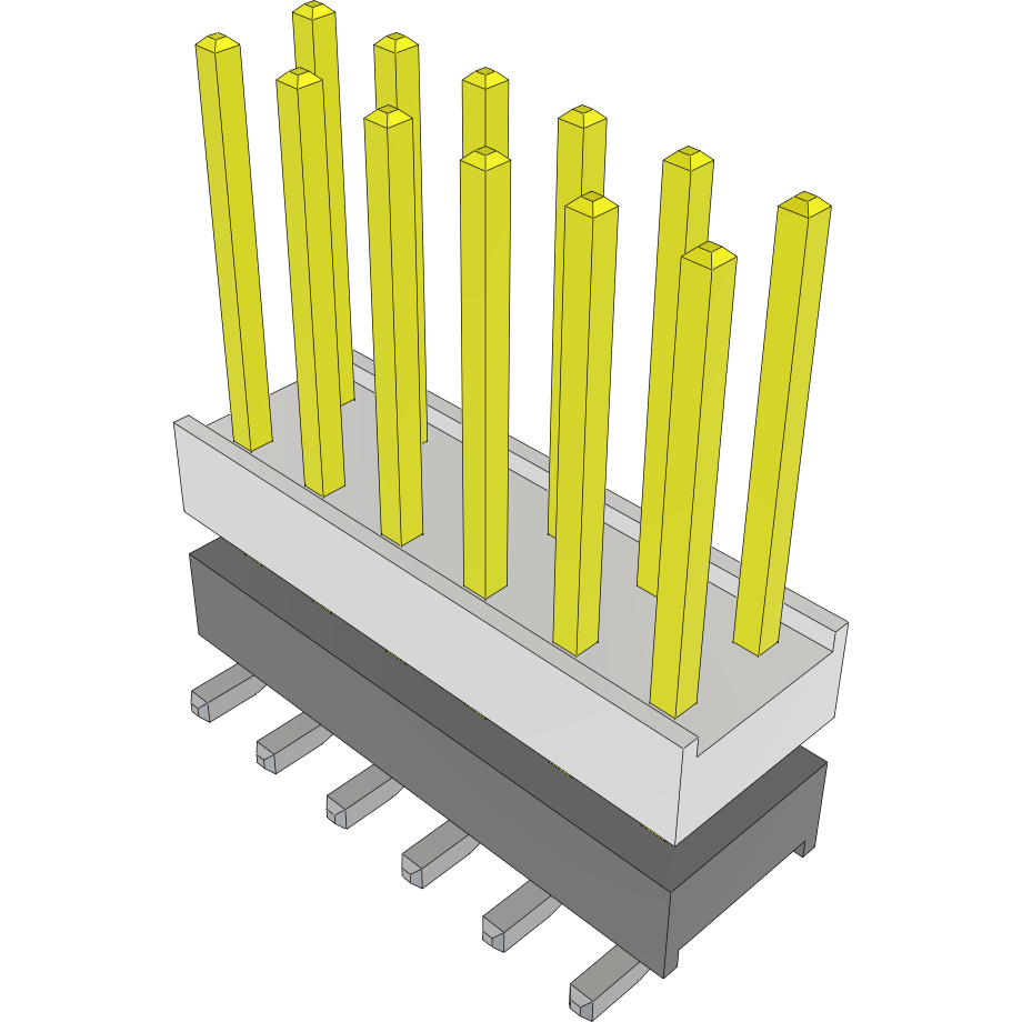 Samtec-SSM-106-L-DV-BE Steckverbinderleisten und Leiterplattenbuchsen Conn Socket Strip SKT 12 POS 2.54mm Solder ST Bottom Entry SMD Tube