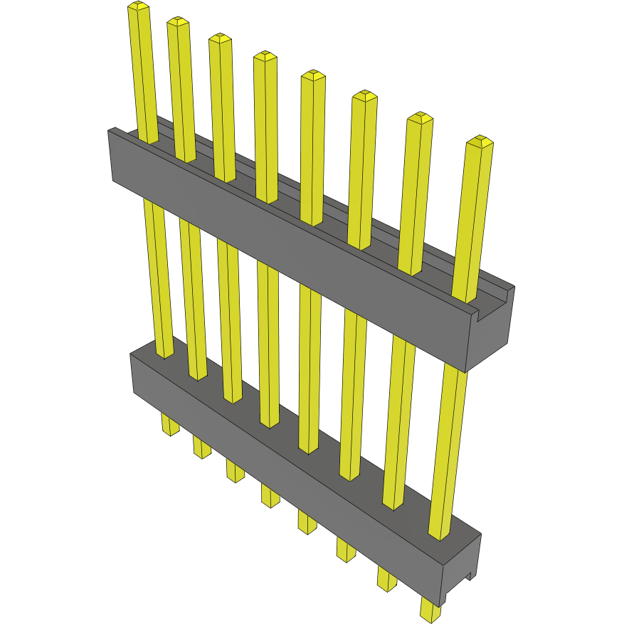 Samtec-DW-08-11-F-S-590 Cabezales del conector y receptáculos PCB Conn Board Stacker HDR 8 POS 2.54mm Solder ST Top Entry Thru-Hole Bulk