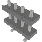 Conn Board Stacker HDR 4 POS 5.08mm Solder ST Top Entry SMD Tube