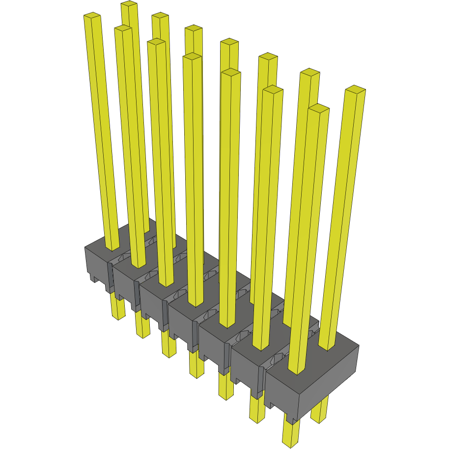 Samtec-MTSW-107-10-T-D-600 Steckverbinderleisten und Leiterplattenbuchsen Conn Unshrouded Header HDR 14 POS 2.54mm Solder ST Top Entry Thru-Hole Bulk