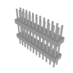 Conn Board Stacker HDR 24 POS 2mm Solder ST Top Entry Thru-Hole Bulk