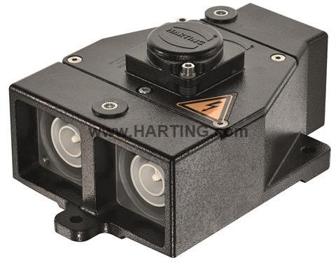 HARTING-09400330901 Schrumpfbalgenadapter Hoods, Y-Distributor, Aluminum Die Cast