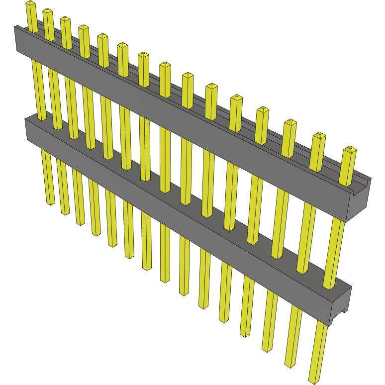 Samtec-EW-15-11-G-S-500 Connector Headers and PCB Receptacles Conn Board Stacker HDR 15 POS 2.54mm Solder ST Top Entry Thru-Hole Bulk
