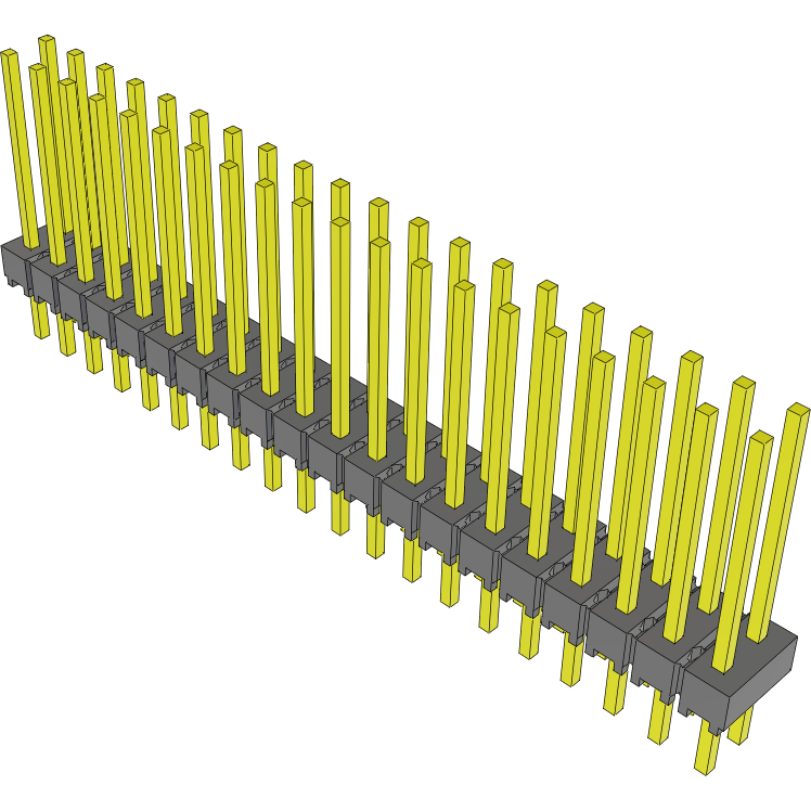 Samtec-MTSW-120-09-G-D-482 Cabezales del conector y receptáculos PCB Conn Unshrouded Header HDR 40 POS 2.54mm Solder ST Top Entry Thru-Hole Bulk
