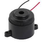 Audio Buzzer Piezo 4VDC 28VDC 5mA 12VDC 82dB 3000Hz to 4000Hz Panel Mount Wire Lead