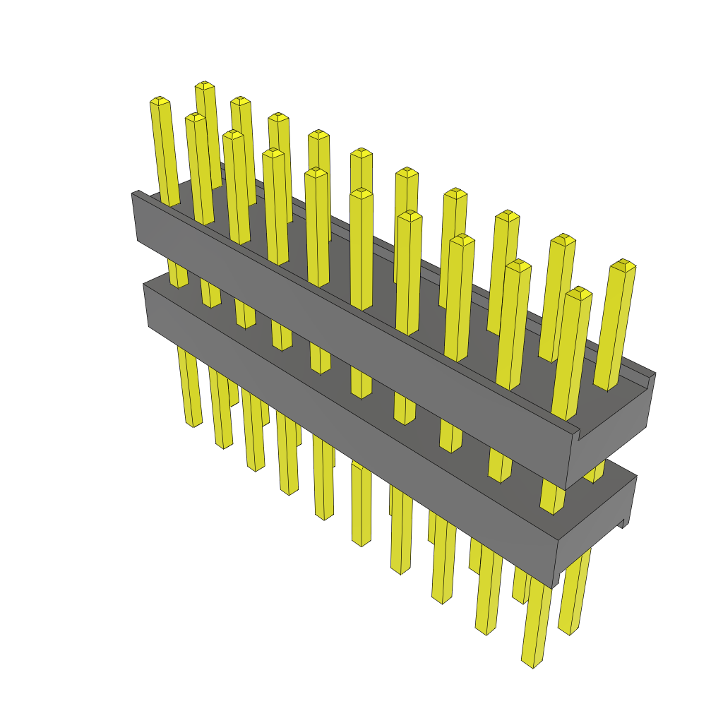 Samtec-ZW-10-09-S-D-295-250-LL 连接器插头及 PCB 插座 Conn Board Stacker HDR 20 POS 2.54mm Solder ST Top Entry Thru-Hole Bulk