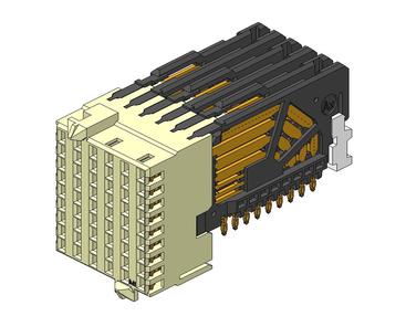 Amphenol Communications Solutions-10053656-101LF Steckverbinder, Mutterplatine AirMax VS®, Backplane Connectors, 3-Pair, 54 -position, 2mm pitch, 6 column, Right Angle Receptacle