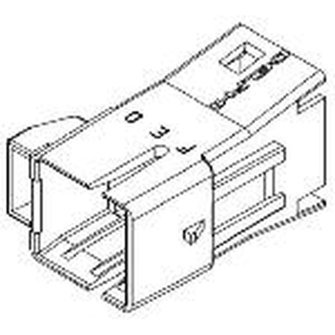 Delphi-12064754 Einzeladersteckverbinder, Gehäuse Conn Housing PL 6 POS Crimp ST Cable Mount Black